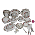 64 Pieces Melamine Double Glaze Crystal Dinnerware Set. 