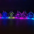 KIA LED Crystal Light Key Chain With Multiple Light Shades. 