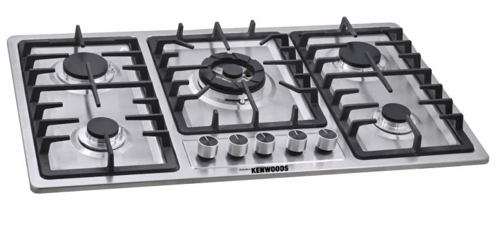 Kitchen Kenwood 5 burner 34 inch Steel Top Hob Stove Burner With Auto Ignition System(Both Natural Gas And LPG Models Available)