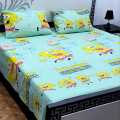 King Size Double  Cotton Bedsheets for Kids Room  Cartoon Printed Bedsheets. 
