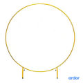 Round Golden Metal Balloon Arch Kit (6FT & 7FT), Wedding Circle Backdrop Stand Frame for Birthday Party, Bridal Shower, Graduation, Photo Background Decoration.. 