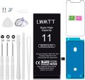 LWMTT Battery 4600 mAh Compatible with iPhone 11  Replacement [Super High Capacity] 0-Cycle Li-ion Polymer Replacement Battery for iPhone 11 Compatible with A2111/A2221/A2223 withe Repair Tools Adhesive Kit Opening Tool Protective Film. 
