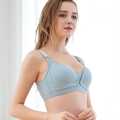 Maternity Button Bra Front open Cup B C D For Women with Floral & Random Design Baby breast feeding 100% Cotton - Wireless Bra For Women And Girls. 
