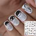 TSC-407 TSC-330 The Love Story of Two Handsome Korean Cartoons DIY 3D Back glue Nail Art Stickers Decals Sliders. 