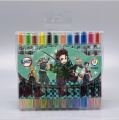 12colors Demon Slayer Kimetsu No Yaiba Anime Rotating Crayons Oil Pastel Colored Pencil Graffiti Pen For Kids Painting Drawing. 