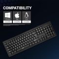 Wired Keyboard and Mouse Combo,Full-Size Keyboard and Mouse Combo with Optical 3 Button Mouse, USB Plug-and-Play, Compatible with Desktop, Laptop, Notebook, USB Plug & Play | Ergonomic & Comfortable Design - Black. 