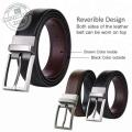 2 in 1 Double Sided Black & Brown Turning Buckle Belt for Men.. 