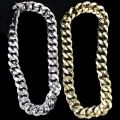 hip-hop exaggerated big gold chain Personality performance props plastic imitation gold necklace nightclub. 