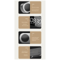 Wireless Bluetooth Speaker Clock Radio Support TF Card Digital Alarm for Home Office White. 