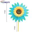 Sunflower Windmill Colorful Sunflower Pinwheel Lawn Decoration Wind Spinner Toy for Gardens Easy to Install Non-fading Large Outdoor Pinwheel. 