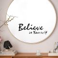 WallsArt Store Believe in Yourself Quote Mirror Decal, Inspirational Quotes Stickers Positive Wall Sayings Motivational Wall Words Peel and Stick Letters Decor for Bedroom, Classroom, Office Gifts. 