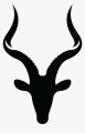 Lucky Garnet -2 x 1.5 Feet-Animal goat, markhor , face style self adhesive Wall sticker Decal Vinyl for  boys, school, class, room, car, Office, Bedroom, Home Interior, Pet, Decor Decoration Lovers- Black color. 