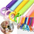 1/5pcs Colorful Spring Rope Keychain Bag Mobile Phone Strap Keychain - Swimming Pool ID Badge And Outdoor Sports Wrist Key Chain. 
