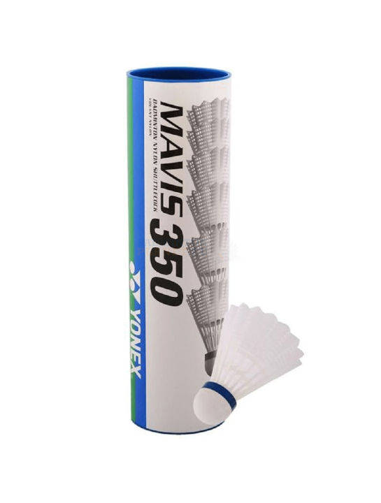 Pack Of 6 Yonex Mavis 350,Mavis 500 Mavis 7 ,Badminton Shuttle Mavis 350 Yellow and White , Shuttle For Beginner , Yellow Colour Shuttle For Intermediate and Beginners for Outdoor, Indoor Badminton Sport