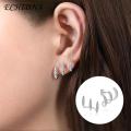 ECHIDNA Ear Studs Electroplating Rhinestones d Stud Earrings. 