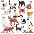 【Funny Bunny Toy Store】Oenux Simulation Mini Pet Cat Animal Miniature Model Persian Black Action Figures Home Decoration Toy Kids Gift. 