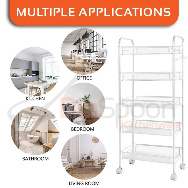 5%20Tier%20Metal%20Mesh%20Rolling%20Cart%20Storage%20Trolley%20Tower%20Rack%20Organizer%20Kitchen%20Pantry%20Gap%20-%20Image%204