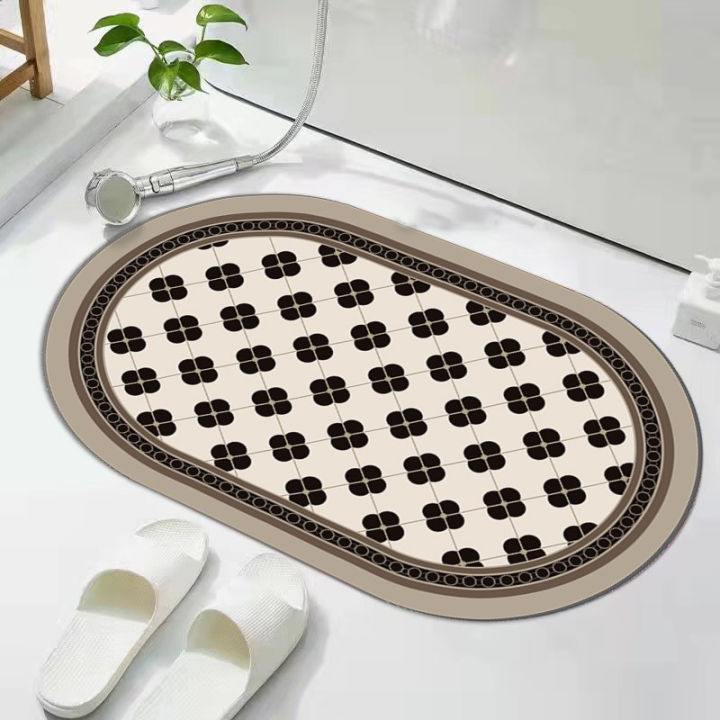 Bath Mat Water Super Absorbent Non-Slip, Water Absorbent Anti Slip Floor Carpet for Bathroom, Shower Room, Tub, Entryway, Kitchen, Sink
