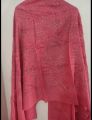 Pink embroidered Pashmina Stole. 