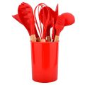 12Pcs-Silicone Kitchenware Set Kitchen Utensils Cooking Sets Non-stick Spatula Silicone Kitchen Tools with Wooden Handle Heat Resistant Non-Toxic BPA Free. 