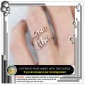 Name Ring, Double name customized rings. 