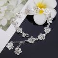 silver color bracelet beautiful flowers for women classic high quality fashion jewelry wholesale JSH-lh013. 