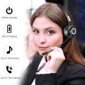 Wireless over-head headphone noise canceling hands-free call headset with microphone. 