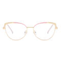 Vintage Diamond Metal Glasses Frame Myopia Frames Optical Eye Glasses Fashionable Anti Blue Light Flat Glasses. 