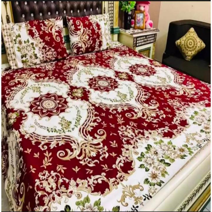 king size fancy printed bed sheet