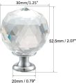 30mm Diamond Crystal Glass Drawer Knobs for Kitchen Cabinet Cupboard,1/6/8/10/20Pcs,High-gloss, Pack Of 2, 4,10 And 20. 