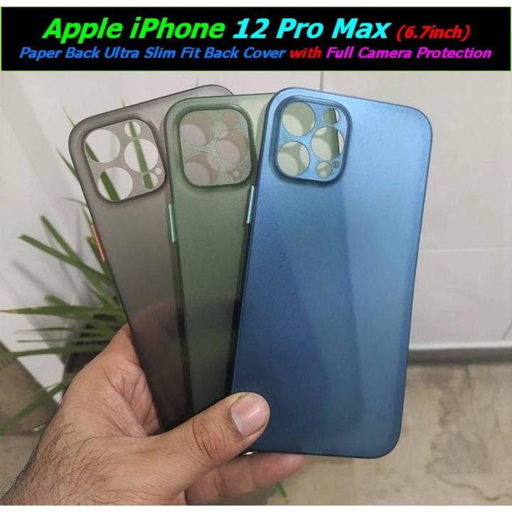 Paper Back Ultra Slim Fit For iPhone 12 Pro MAX (6.7inch) Back Cover with Full Camera Protection