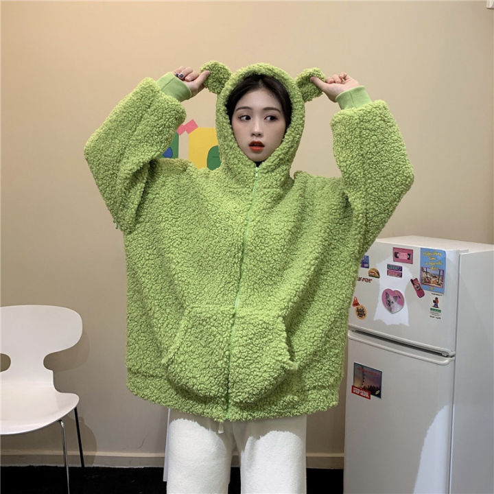 Yfashion%20Women%20Cute%20Warm%20Coat%20Winter%20Bear%20Ears%20Furry%20Thickened%20Jacket%20Large%20Size%20Loose%20Solid%20Color%20Hooded%20Coat%20color%20-%20Image%205