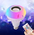 LED RGB Bluetooth Light Speaker Music Bulb with (Wireless Remote). 