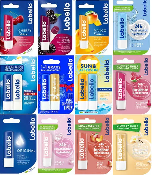 Labello lip balms are popular for their moisturizing properties and ...