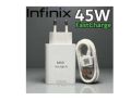Infinix 45W FAST Charger -INFINIX 45W RAPID CHARGE ADAPTER Model U450XEA Original For Infinix Zero X, Zero X Pro, Infinix Zero 20, Zero 30 4G, Infinix GT 10 Pro, Infinix Note 30, Infinix Note 30 5G, Infinix Note 40, Infinix Note 40 Pro. 