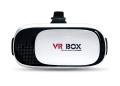 VR Box 3D Virtual Reality Glasses (White/Black) With Free Bluetooth Remote Controller (White). 