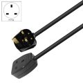 UK 3 Extension Power Cord,IEC UK Male Plug to Female Outlet Socket HongKong Power Cable Extented(UK Plug,0.). 