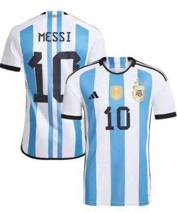MESSI ARGENTINA THREE STAR FOOT BALL JERSEY 2022A