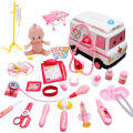 Children's Doctor Toy Suit Tools First Aid Kit Boys and Girls Play House Nurse Injection Stethoscope Ambulance. 