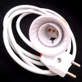 2/3/5/10/20 Meters Universal Light Holder Extension Wire E27/B22 with Male Plug, 23/76 Copper Wire Screw/Pin Type Light AC/DC LED Light Bulb Extension Cable. 