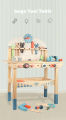 Tool Bench for Kids Toy Play Pretend Toys Tool Bench Workshop Workbench with Tools Set Wooden Construction Bench Toy. 