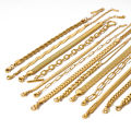 New Non Tarnish Adjustable 18k Gold Stainless Steel Layered Cuban Chain Bracelet Women Men Snake Link Bracelet For Gift. 
