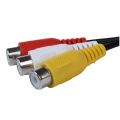 4 Pin S-Video to 3 RCA Female TV Adapter Laptop Cable & 1.5M 4.9Ft 3 RCA Male to 4 Pin S-Video Male TV PC Conversion Cable. 
