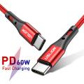 USB TypeC To Usb TypeC Cable Fast Charging Date Cable Data Transmission Cord 0.5M/ 1M /2M /3 M Double TypeC For HUAWEI xiaomi. 