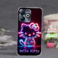 Infinix Smart 8 Back Cover - Hello Kitty Neon Effect Soft Case. 