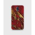 Samsung S5 Cover In Hybrid Soft Case Cover Tpu Red Gold Style - 1Cover2174-. 