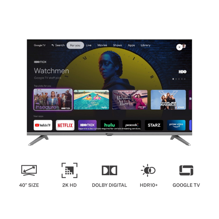 Dawlance 40'' Smart 2K FHD Google LED TV / Blaze series / 40E22 / 2 Years Brand Warranty / Narrow Bezel