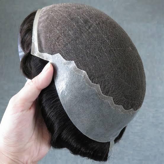 Q6 Slim Beauty Custom Mens Hair piece Toupee - Hair Replacement System / Wig (Size 6x8)