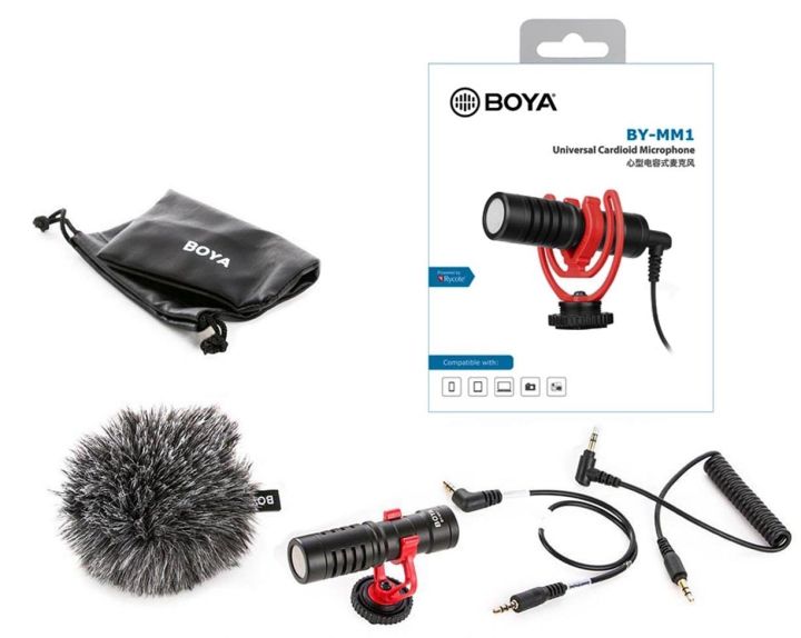 Original%20-%20BOYA%20BY-MM1%20MM1%20Compact%20On-Camera%20Video%20Microphone%20Vlogging%20Recording%20Mic%20Microphone%20-%20Image%202