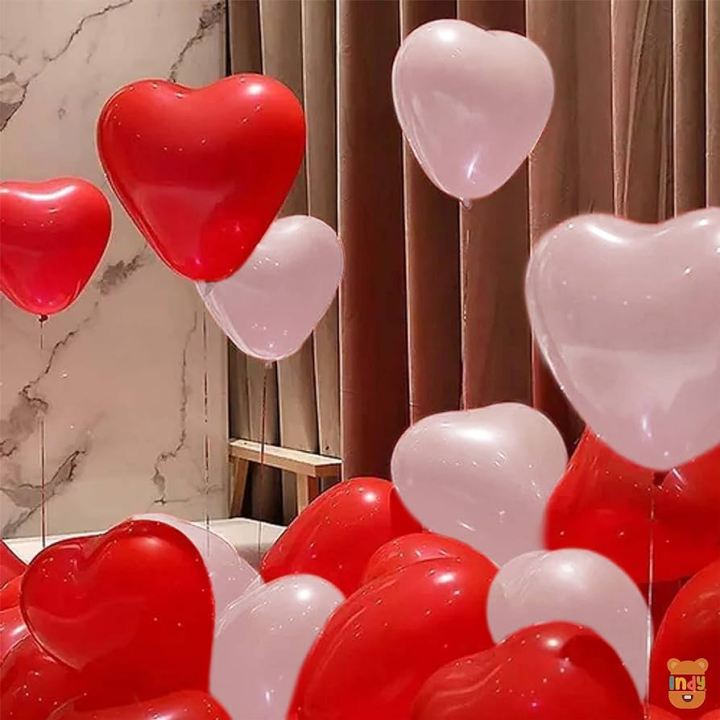 80%20Red%20&%20White%20Heart%20Shaped%20Latex%20Balloons%20For%20Birthday%20,%20Anniversary%20&%20Wedding%20Decoration%20-%20Image%202